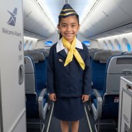 Disfraz Aeromosa - Tripulante de Cabina   - Día del Trabajador - Profesiones y Oficios  / Niño y Niña